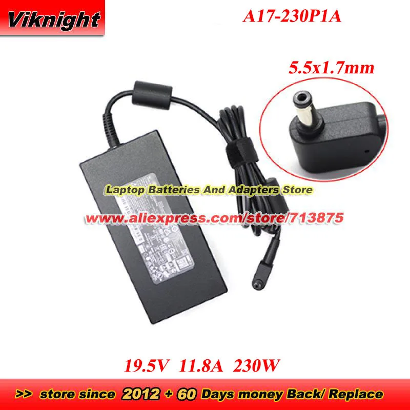19.5V 11.8A 230W A17-230P1A AC Adapter A230A033P A230A012L A230A026P 5.5x1.7mm 5.5x2.5mm 7.4x5.0mm for A12-230P1A Gaming Laptop