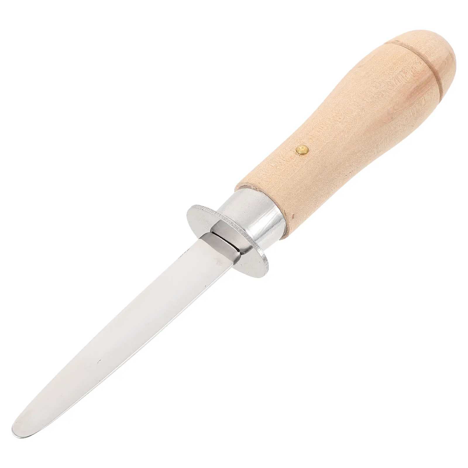 1Pcs Heavy Duty Oyster Shucker Stainless Steel Blade Wood Handle Ergonomic Design Fast Safe Shellfish Opening Tool for Oysters