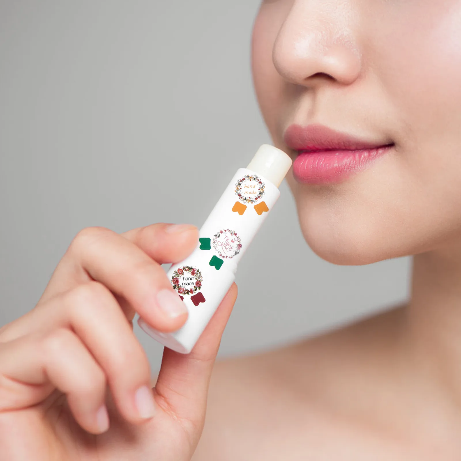 

10Pcs Lip Gloss Label DIY Stickers Self Adhesive Personalized Easy Peel Stickers for Lip Gloss Tube Decoration Supplies