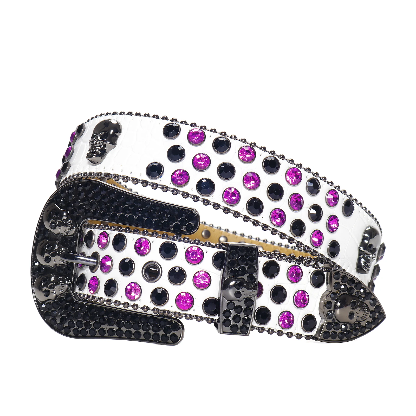 

Goth Rhinestone Belts Hot Fashion Luxury Studded Diamond Cinturones Belts for Women Cowboy Y2K Girls for Jeans Men Dropship