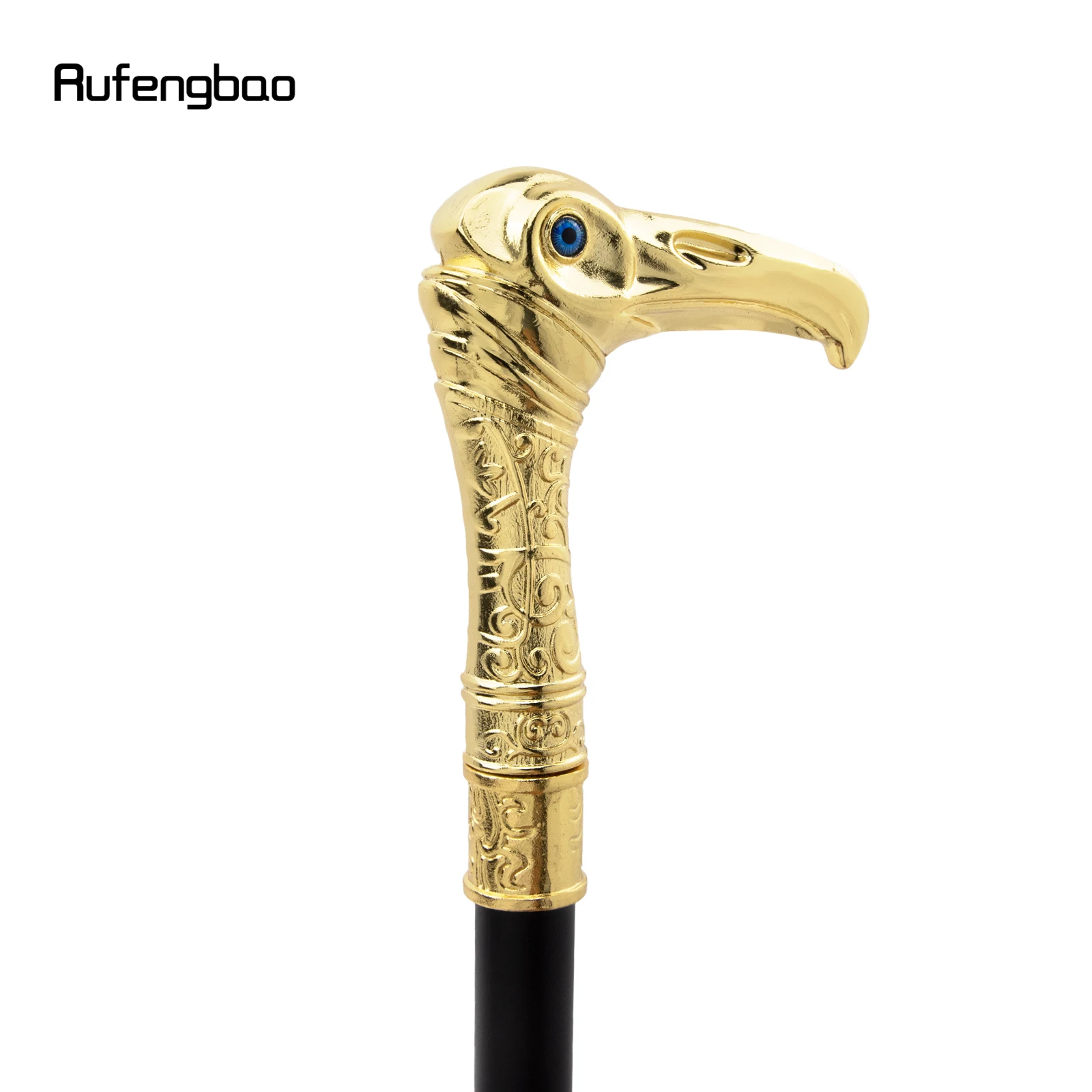 Golden Eagle Head Luxury Walking Stick Decorative Walking Cane Elegant  Cane Cosplay Alloy Crosier Vintage Walking Stick 93cm