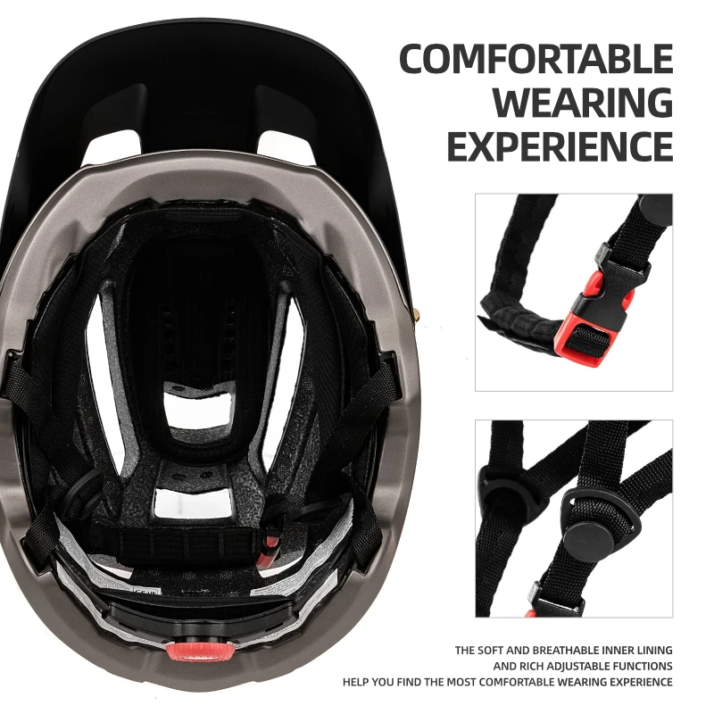 Casco BATFOX Casco da ciclismo MTB ad alta velocità Certificato CE CPSC per uomini e donne adulti 56-62 cm