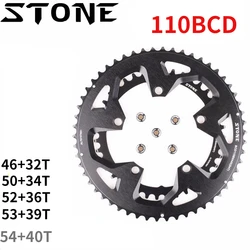 Stone  Round Double bicycle Chainring 110bcd 2x 5236T 5339T 5440T 5034T for Red Rival S350 S900 R otor Force 110 BCD 5 Bolts