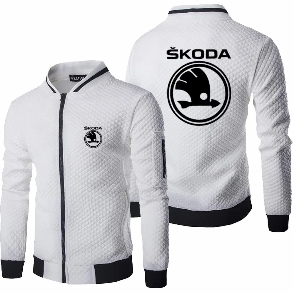 เสื้อแจ็กเก็ต Skoda แขนยาวมีซิปสำหรับผู้ชาย2023สำหรับบุรุษแบบใหม่ฤดูใบไม้ผลิฤดูใบไม้ร่วง