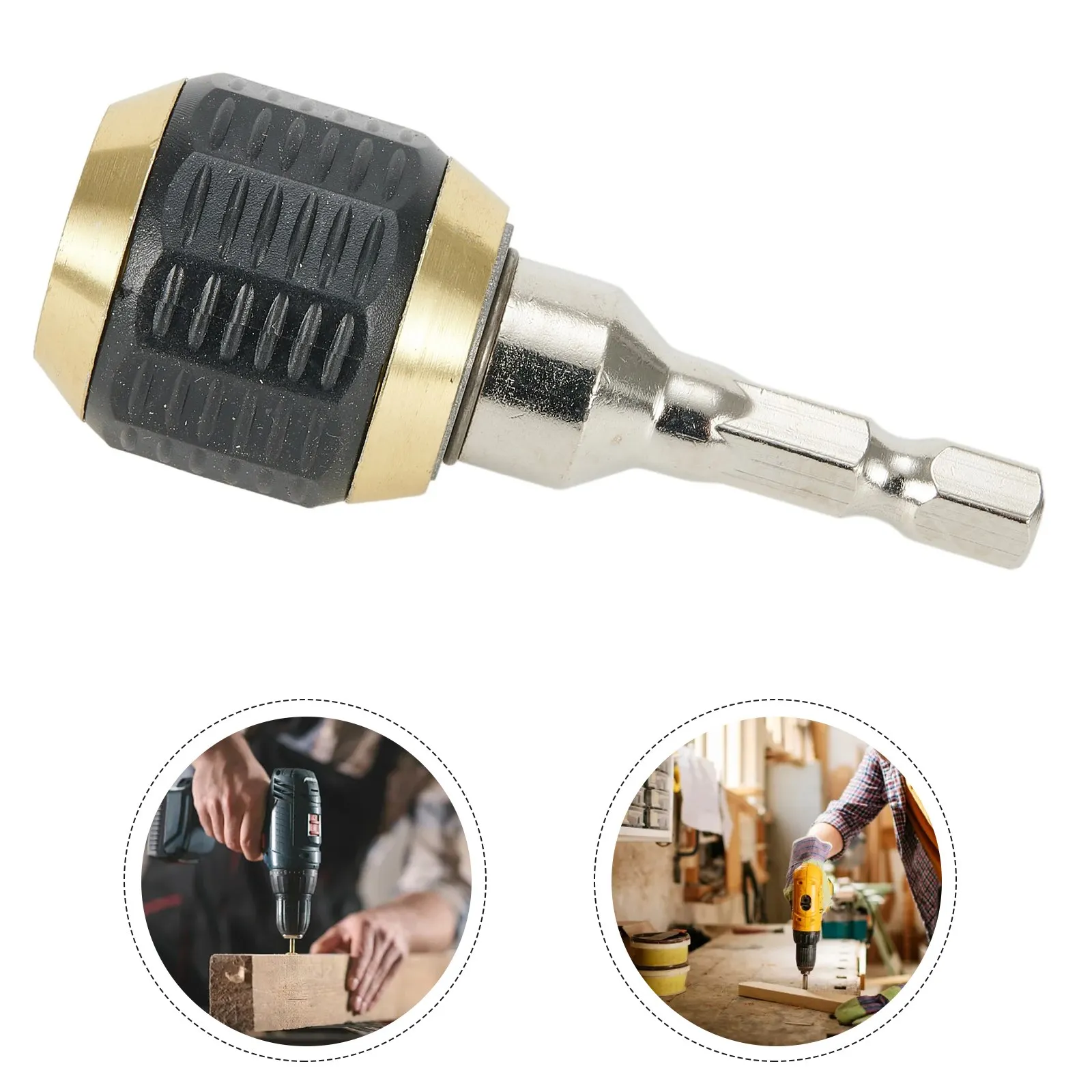 

Brand New High Quality Accessories Keyless Drill Chuck Screwdriver Non-slip Handle Carbon Steel Impact Driver Adaptor