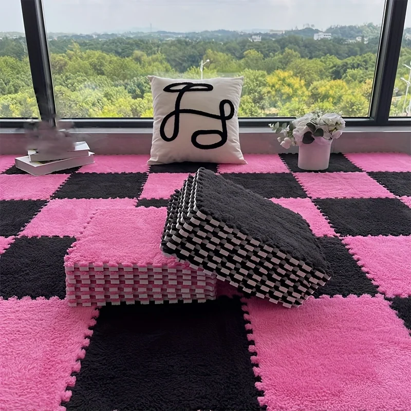 Velvet-Blend Patchwork Carpet Full-Room Bedroom Coverage Buy 20 Get 40 - Soft Textured Floor Mat for Living Room Home Decor