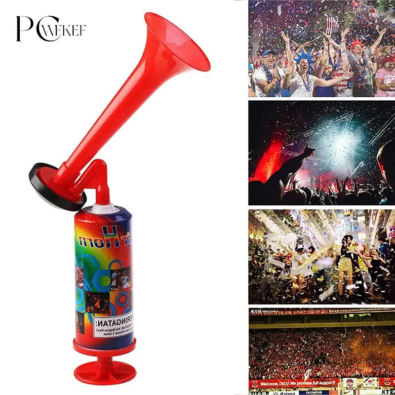 

Plastic Pipe Vuvuzela Low Voice Fans Cheer Football Air Horn Light Speaker Cheerleading Fans Horns Push The Pump Gas Air Horns