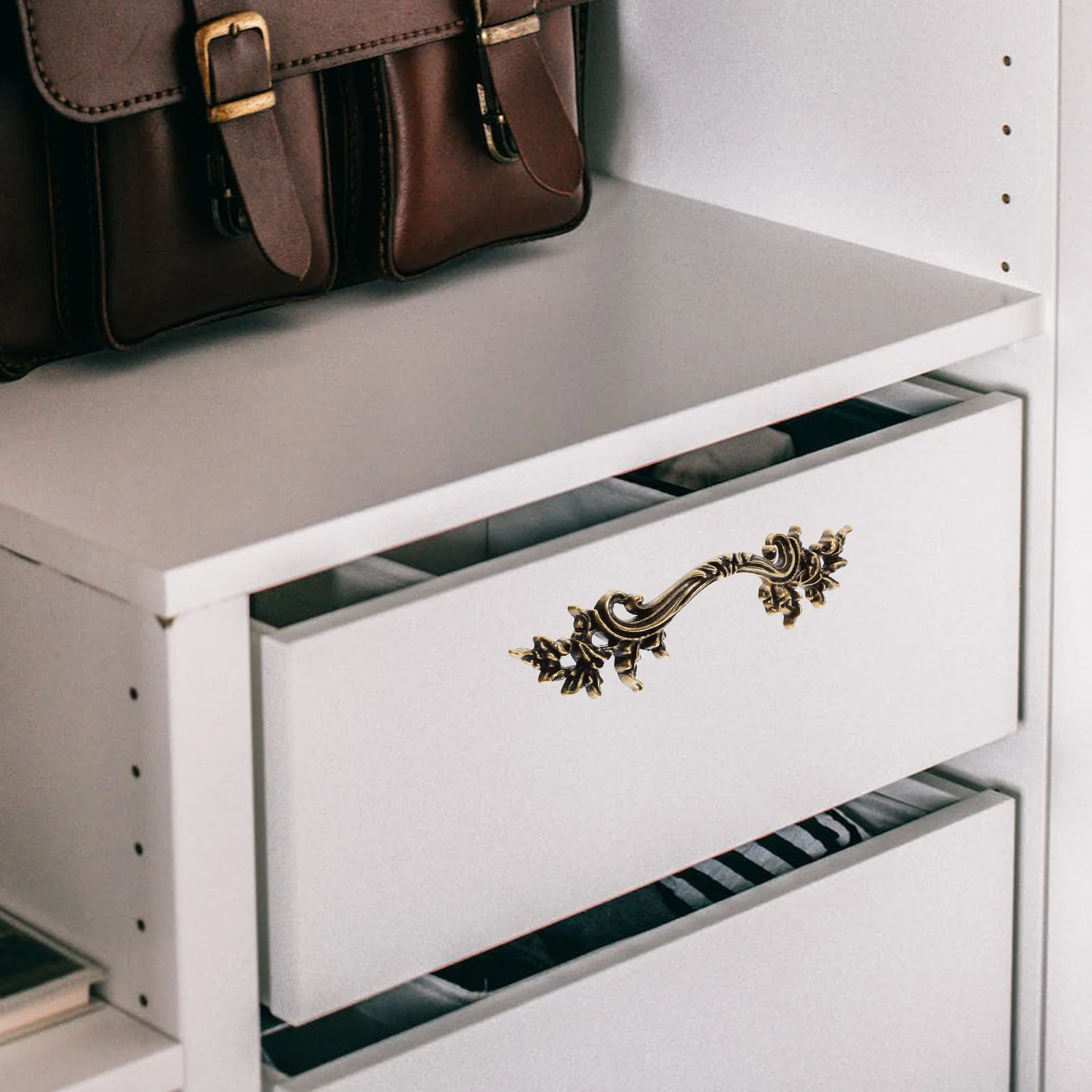 

1Set Vintage Cabinet Handles Zinc Alloy European Style Engraved Dresser Drawer Pull Handle Furniture Knob Replacement