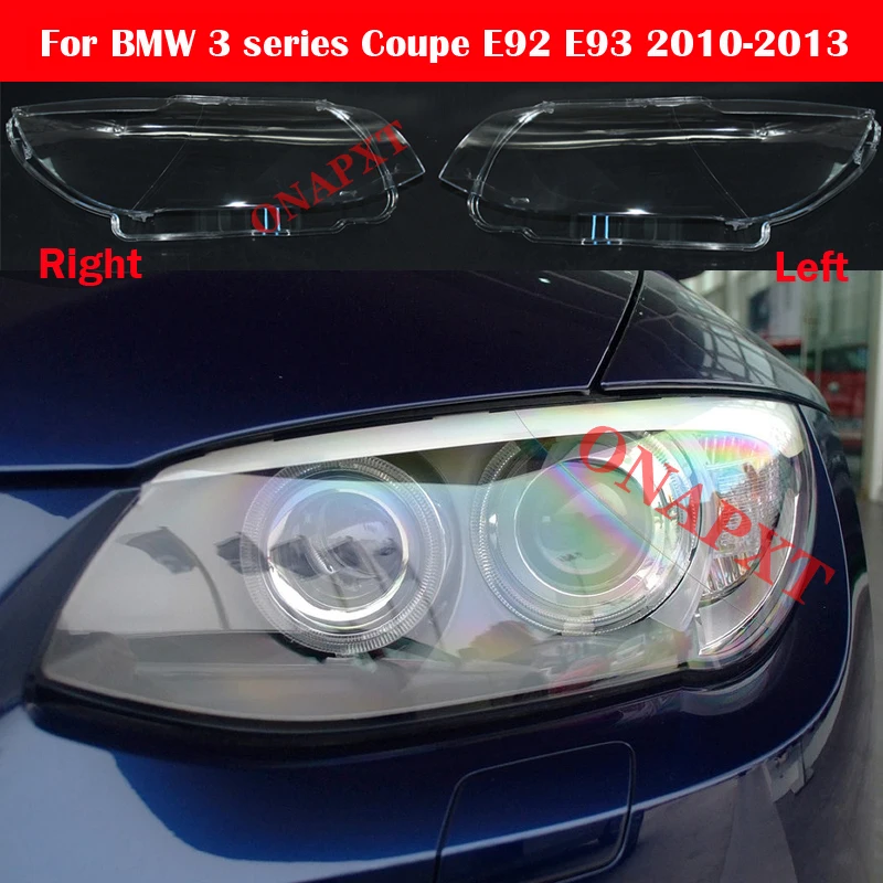 

Автомобильный световой козырек для BMW 3 серии Coupe E92 E93 2010-2013, автомобильная передняя фара, стеклянная крышка, крышка объектива светильник вая крышка, чехол, лампа