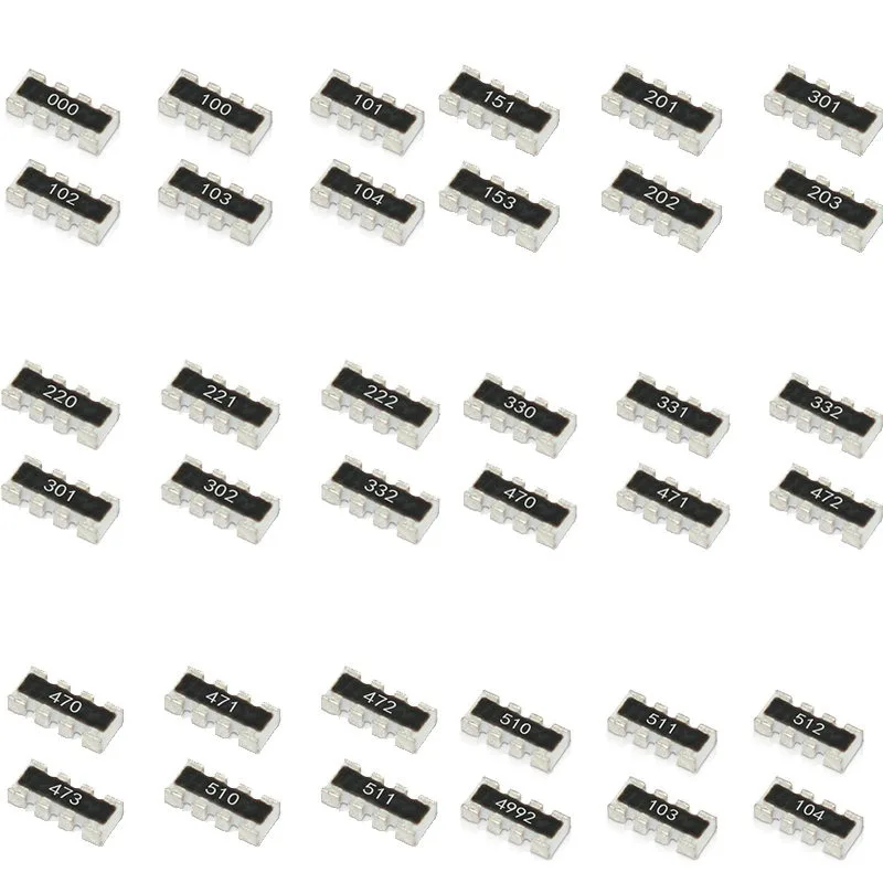 5000pcs/lot 0603*4P 8P4R Thick Film Resistor 100R 1K 10K 4.7K 5.1K 51R 22R 33R 4D03