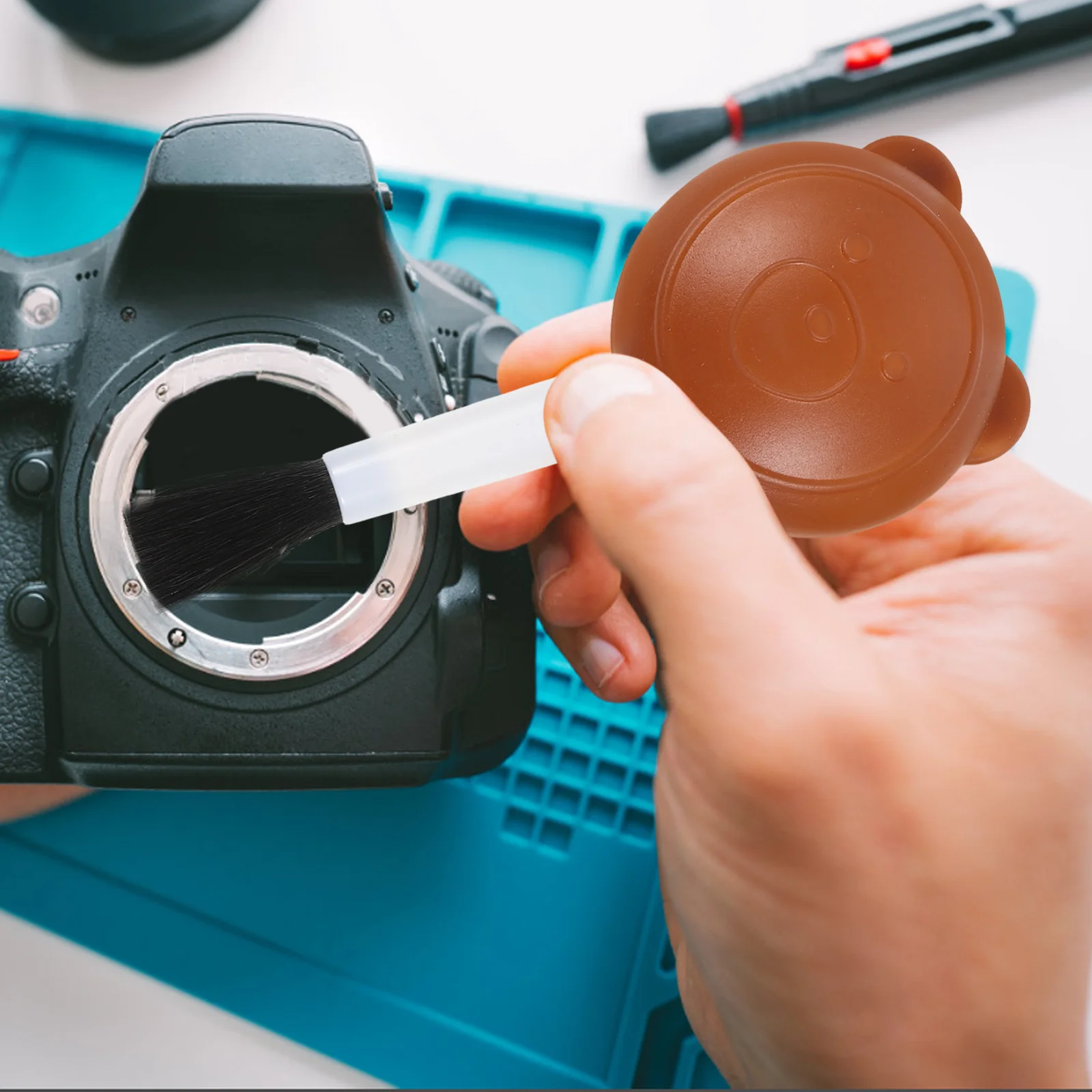 

2Pcs Air Blower Ball Pump with Soft Brush for Camera Lens Cleaner Dust Cleaning Tools Small Squeeze Bulb for Electronics