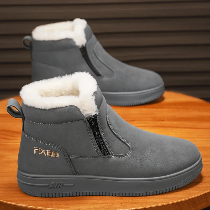 Men Snow Boots Thick Fleece Warm Short Boots Platform Boot Winter Shoe for Men Ankle Boot Men Shoe Zapatillas De Hombre Botas