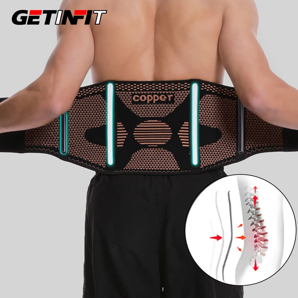 Adjustable Copper Waist Brace Relief Lumbar Waist Support Compression Belt Fitness Waist Trainer Girdle Pain Men Women Unisex