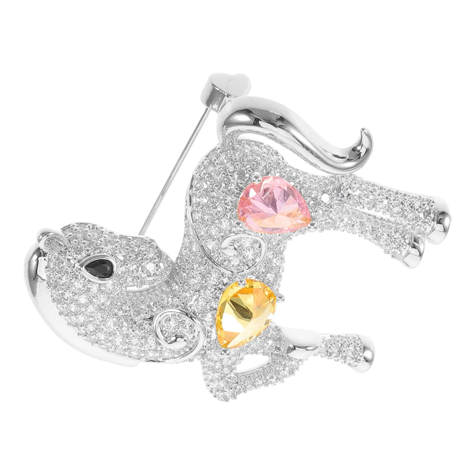 

Sparkly Horse Brooch Pin Rhinestone Encrusted Metal Animal Brooch 2026 Chinese Zodiac Jewelry for Coat Hat Scarf Bag Bling Lapel