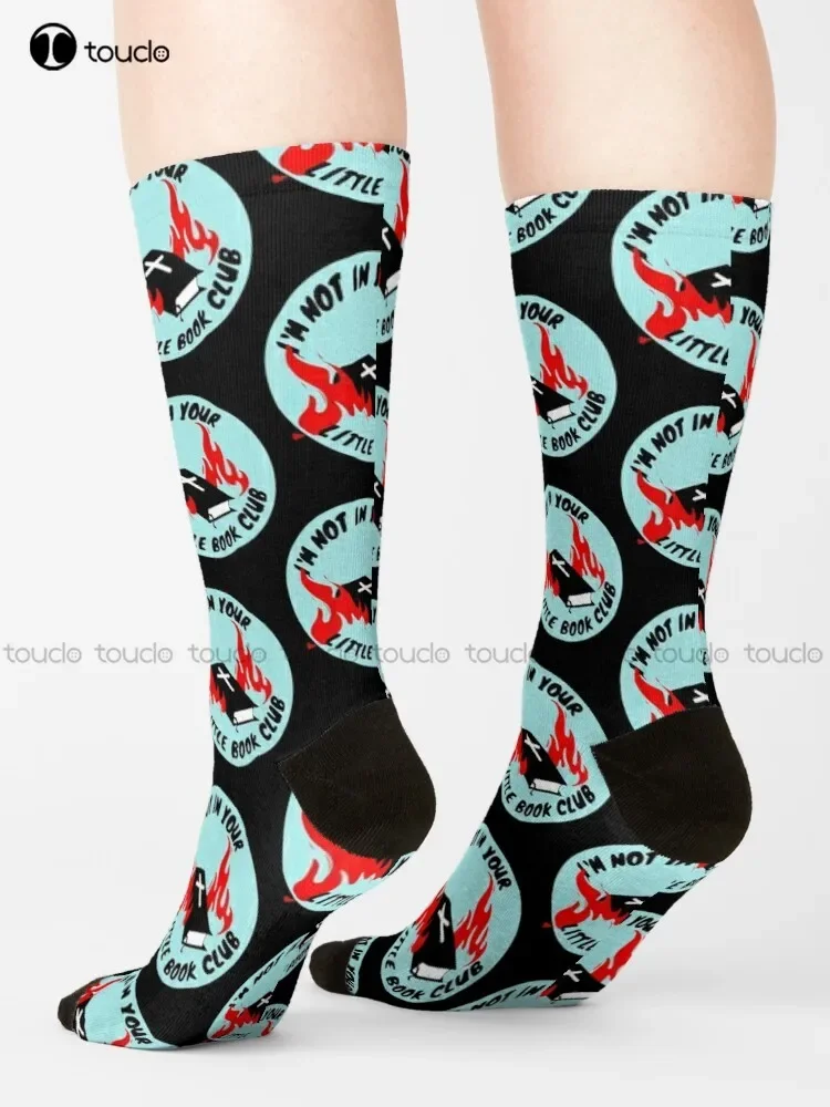 أنا لست في كتابك الصغير جوارب النادي الأبيض طاقم الجوارب الرجال شخصية مخصصة للجنسين الكبار في سن المراهقة الشباب الجوارب 360 °   الطباعة الرقمية