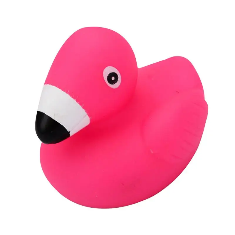 

Pink Flamingo Duck Bath Toys Soft Tiny Ducks Cake Toppers Flamingo Figurines & Bath Toys For Decorating Birthday Cakes Desserts