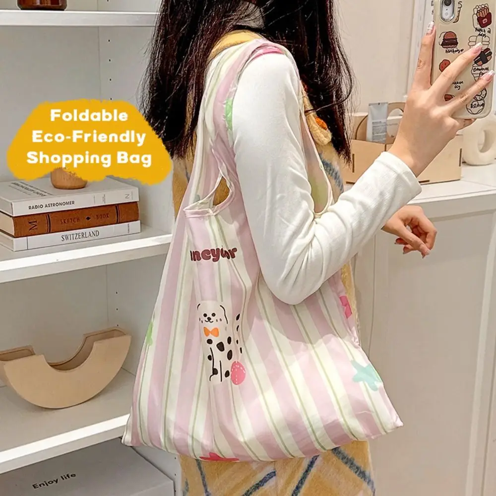 

Large Capacity Fashion Printing Shopping Bag Eco-Friendly Foldable Handbags Reusable Shoulder Bag