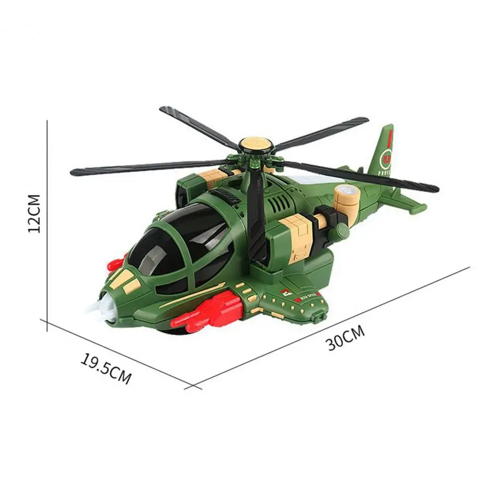 Kids Electric Helicopter Toy with Music Light Intelligent Obstacle Avoidance Rotatable Copter Toy Airplane Figurine Toddlers