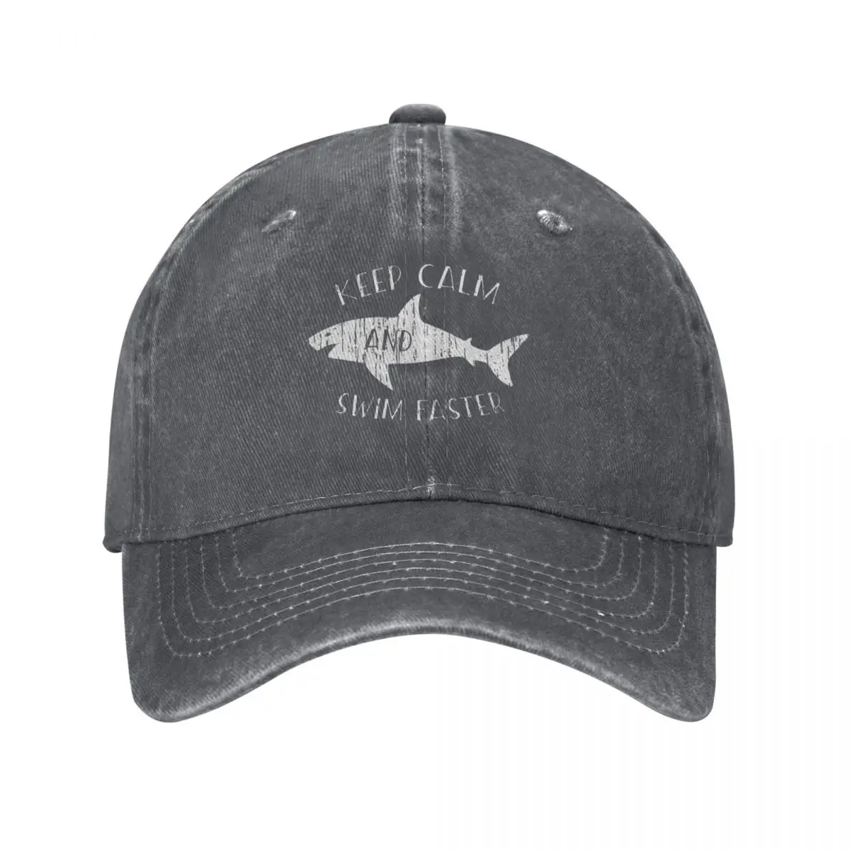 Keep calm and swim faster. Baseball Cap custom Hat Golf Cap New Hat Icon Woman Hats Men's