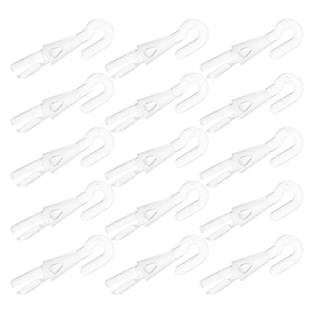 20Pcs Blind Wand Hooks Replacement Clear Plastic Tilt Wand Hook Tip for Window Blinds Smooth Operation Ergonomic Question Mark
