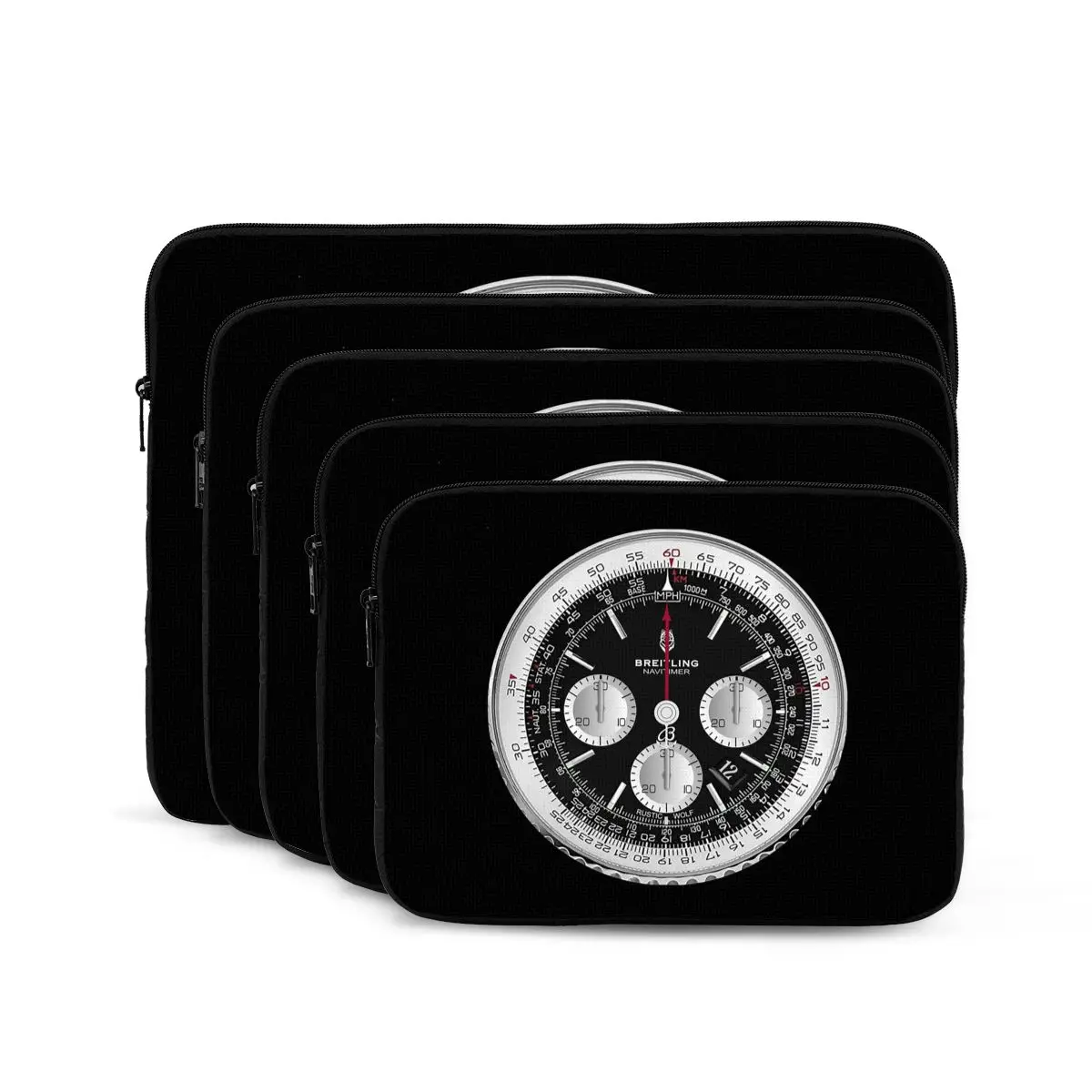 Black Luxury Watch Face Notebook Laptop Bag Case Pouch For Macbook Air Pro Tablet Shockproof Case Bag