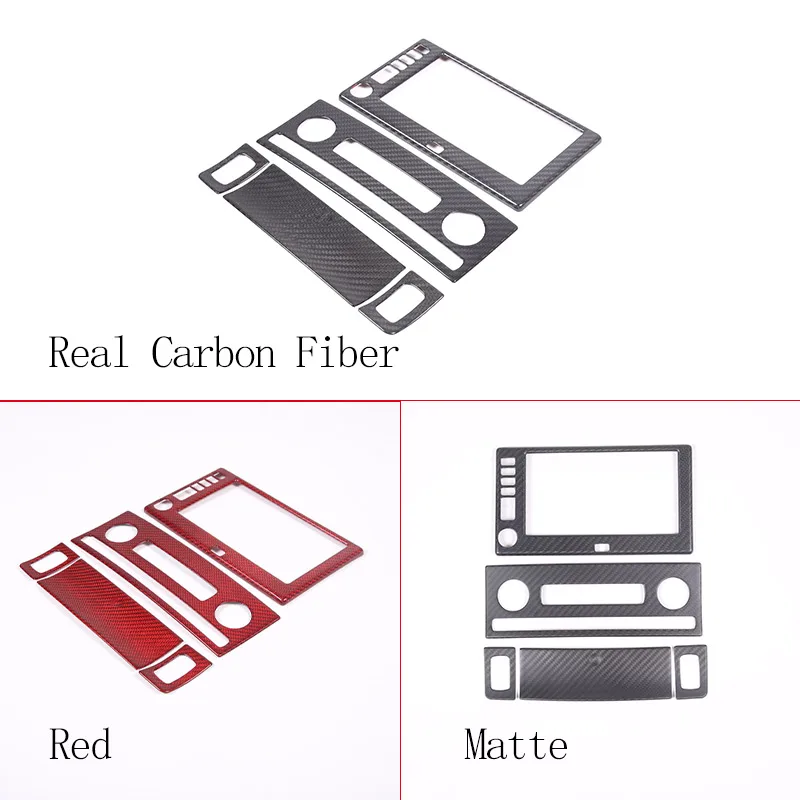 For Chevrolet Corvette C6 2005-2013 Real carbon fiber Car Center Control Navigation Panel Frame Decoration Sticker Accessories