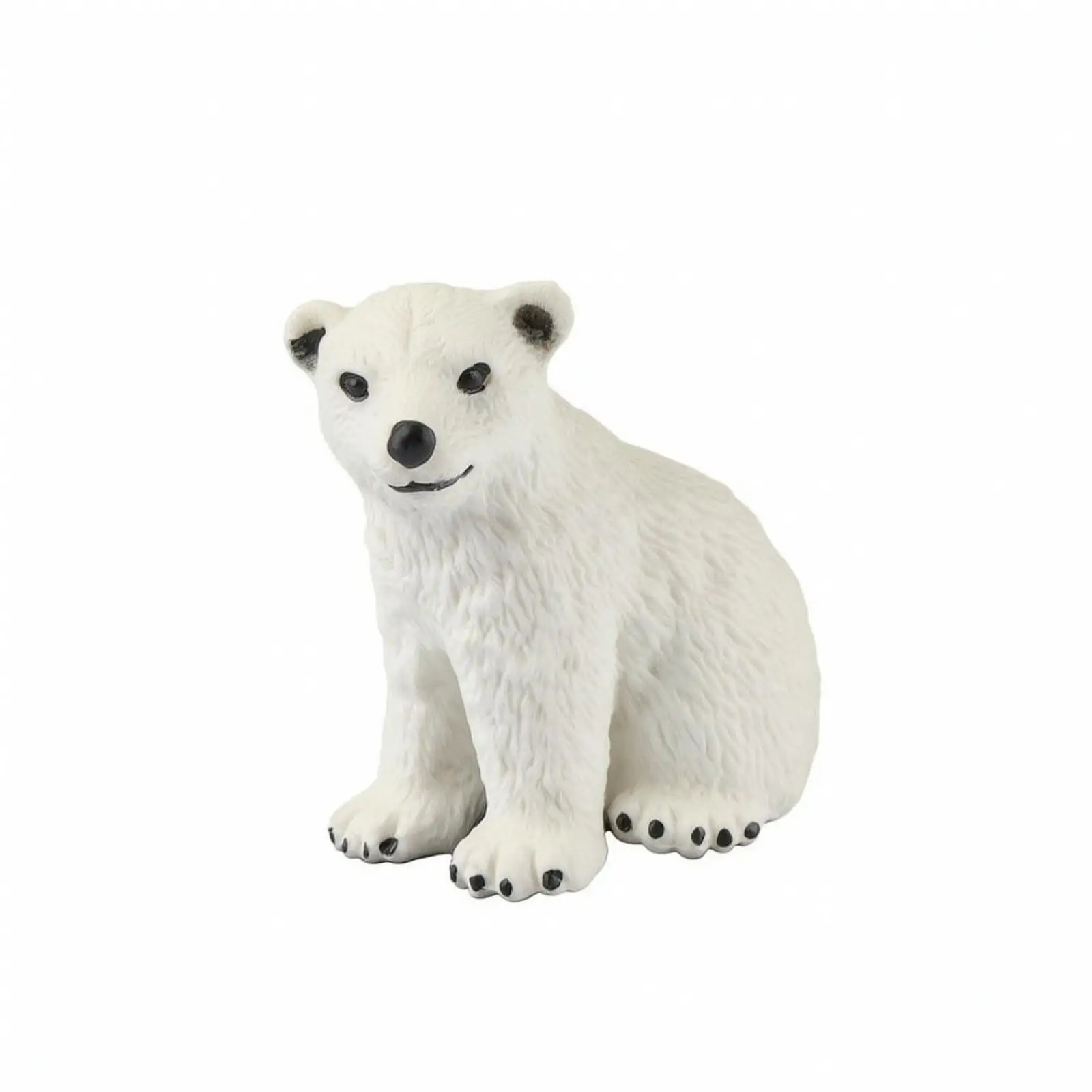 White Polar Bear Figurine Hand Painted PVC Animal Collectible for Classroom Wildlife Learning