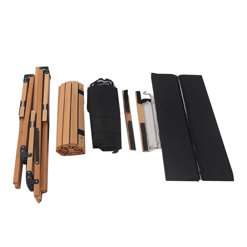

Camping Kitchen Table Roll Wooden Camping Folding Multifunction 2 in 1 Customized Logo Wood Durable Modern Outdoor Furniture Set