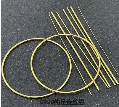 24k pure gold wires 9999 gold jewelry parts diy jewery