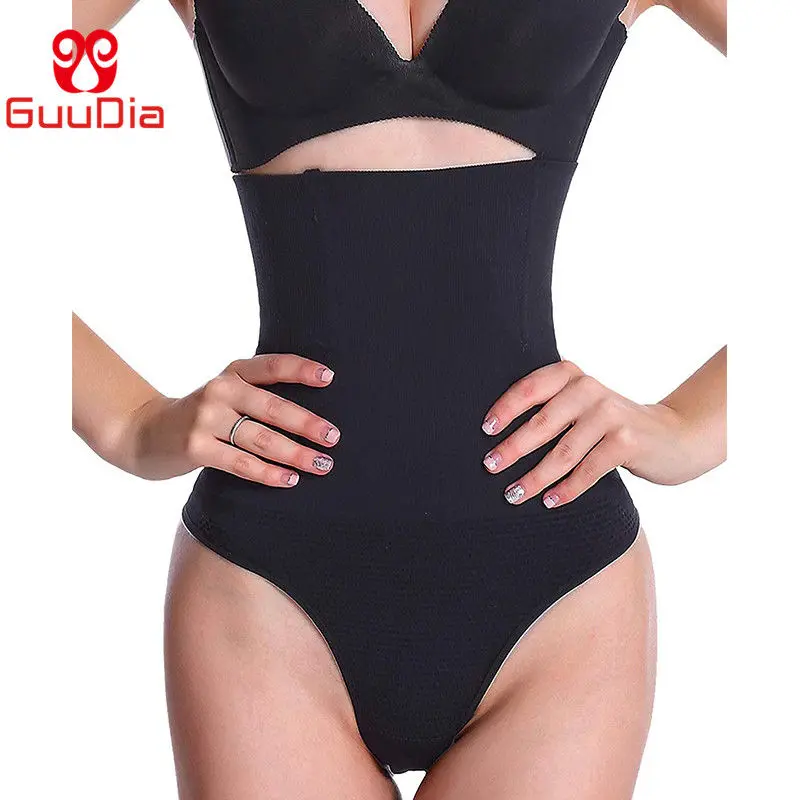 

GUUDIA High Waist Waist Trimmer Panties Shaper Panty High Waisted Underwear Thong Tummy Control Double Layer Shapewear Briefs