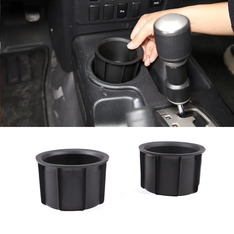 TPE Schwarz für Toyota FJ Cruiser 2007-2021 Auto-Innenraummodifikation Mittelkonsole Getränkehalter Aufbewahrungsbox Autozubehör