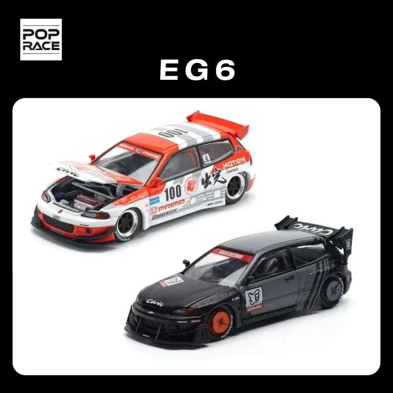 POP Race в наличии 1:64 Pandem Civic EG6 Motion 100, открывающийся капюшон, литая под давлением диорама, модель автомобиля, игрушка POP Race в наличии 1:64 Pandem Civic EG6 Motion 100, открывающийся капюшон, литая под давлением диорама, модель автомобиля, игрушка