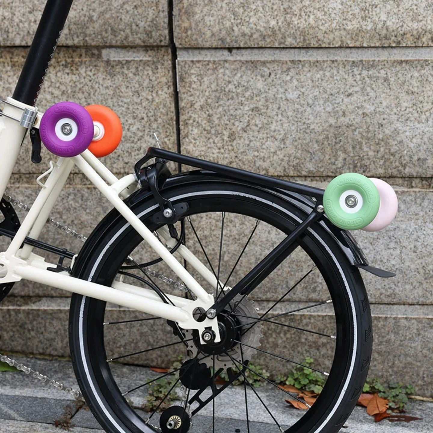 Easywheel Bicyle Easy Silent Wheels With Bolt Ultralight for Brompton Folding Bike Rack Accessoriesl Push Wheel Sweet Donut