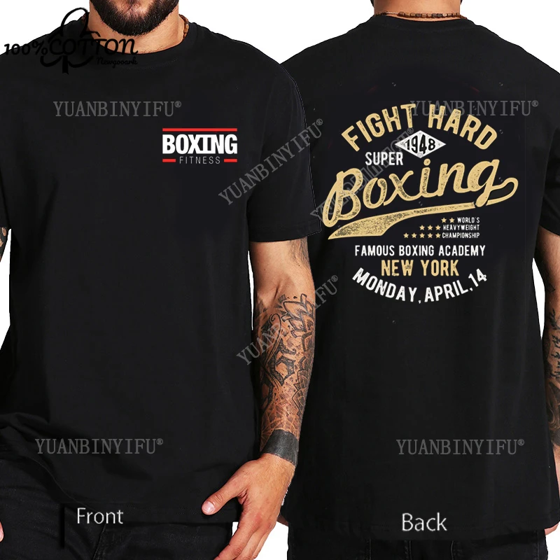 

Harajuku Leisure B O X I N G Футболка из 100% хлопка с принтом букв для мужчин и женщин Топ с круглым вырезом и короткими рукавами Свободная популярная