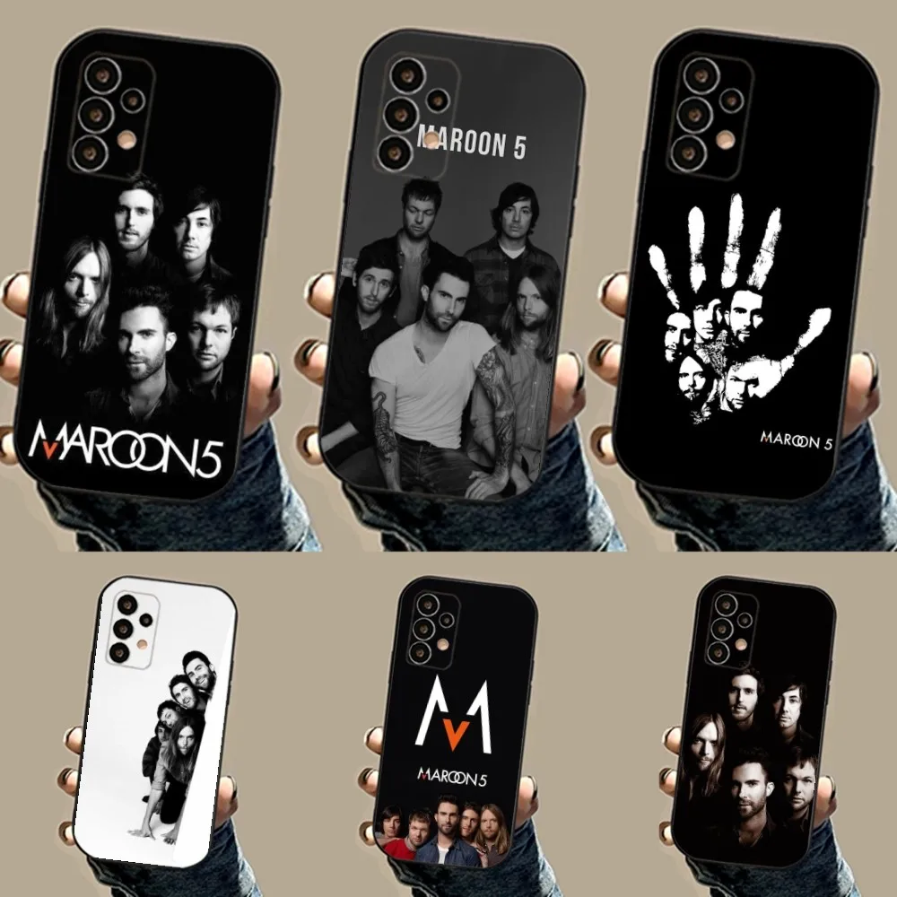 Singer M-Maroon 5 Phone Case For Samsung S24,23,23,22,30,21,10,9,Note20 Ultra,Lite,Ultra,5G,Plus,FE,Black Soft Case