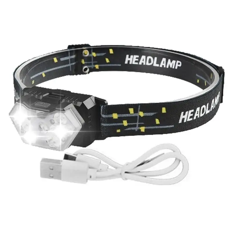 

LED Headlamp Waterproof Camping Gear Motion Sensor Headlights Rechargeable Headlight Camping Accessories Headlamp For Outdoor