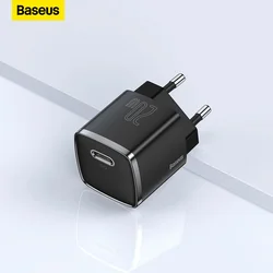 Baseus USB Type C Charger 20W Portable USB C Charger Support Type C PD Fast Charging For iPhone 14 13 12 Pro Max 11 Mini 8 Plus