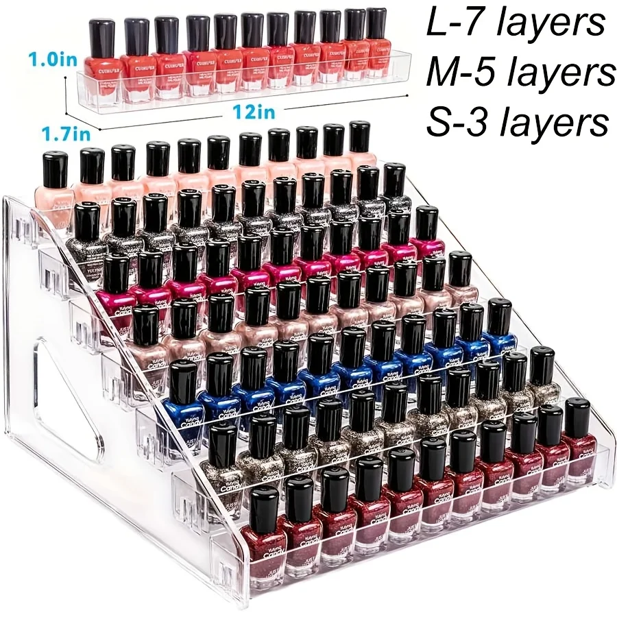 Acrylic Organizer/Nail Salon Display Rack/Multi-Tier for Nail Polish, Lipsticks, Tools, Additions