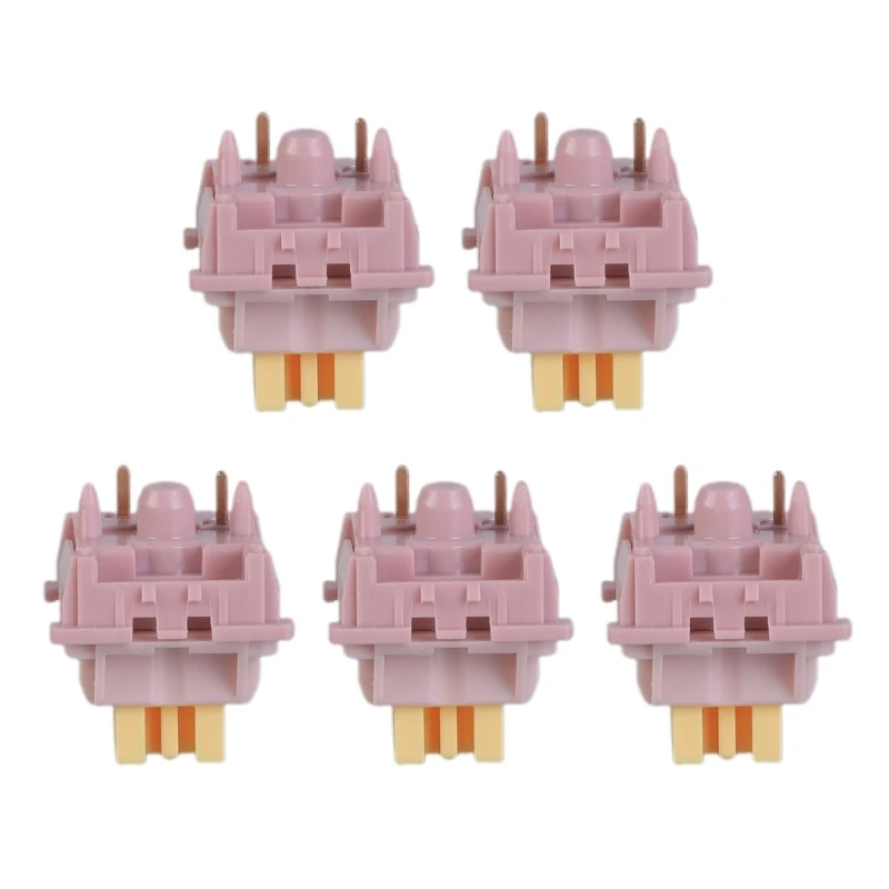 066A Cream Kuning Peaching Silents Linears Keyboards Sakelar Pra Lubed Hotswaps 3pin