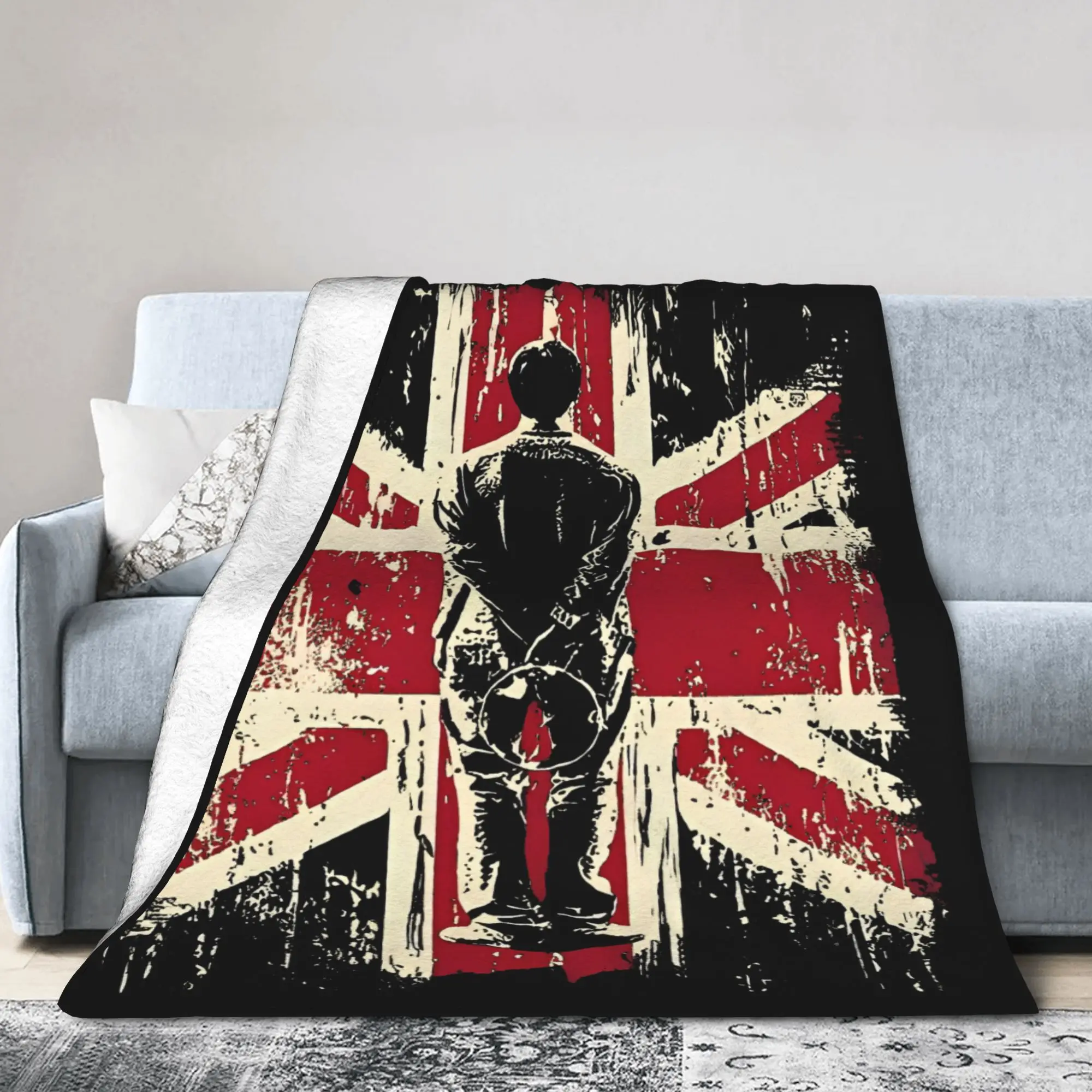 Vintage Distrassed Liam Gallagher  Blanket O-oasis Flannel Throw Blanket Summer Air Conditioning Decoration Soft Warm Bedspreads