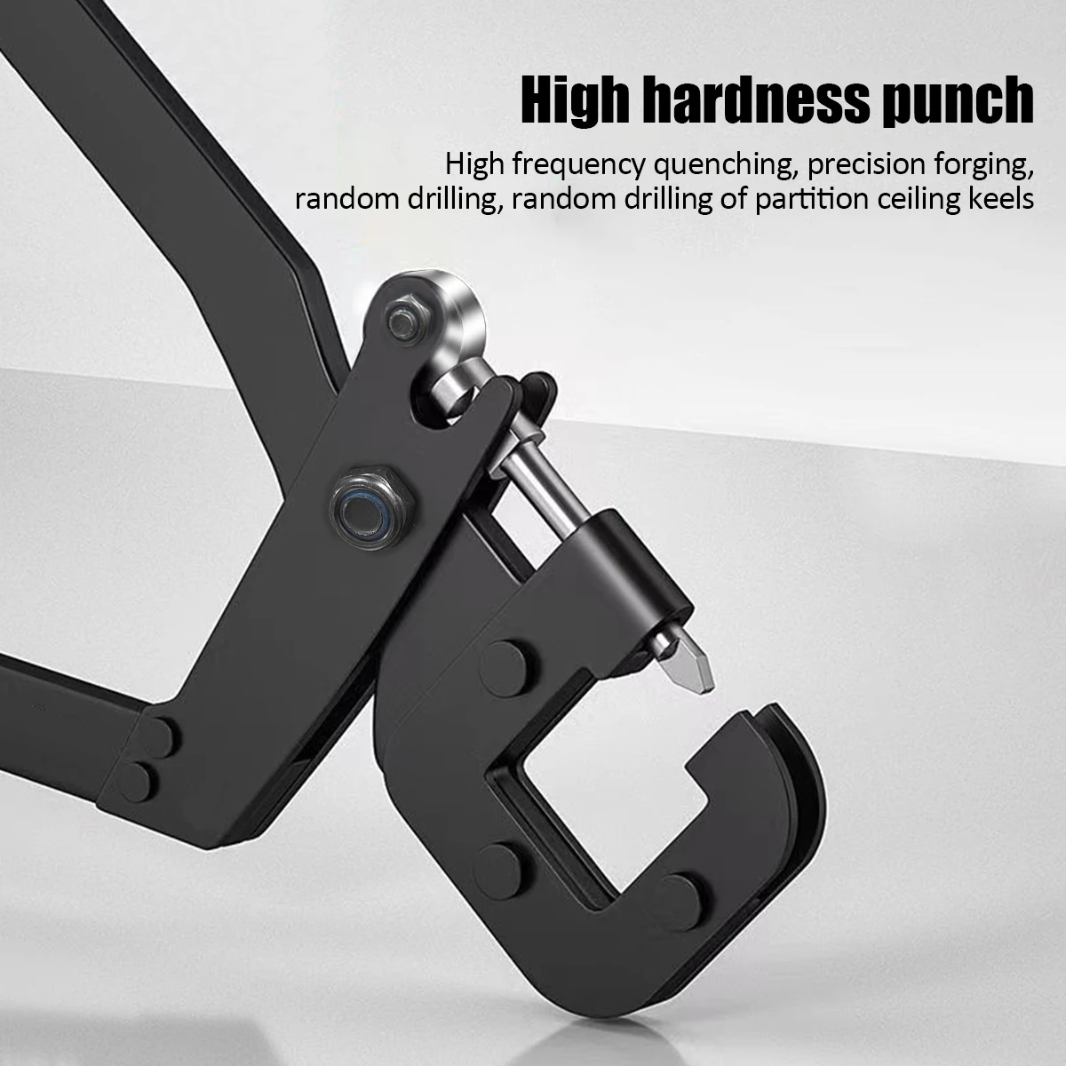 1 قطعة مشبك عارضة ، أداة لوح الجبس تركيب السقف كماشة تثقيب خالية من البرشام أداة يدوية بمشبك عارضة مزدوج اليد