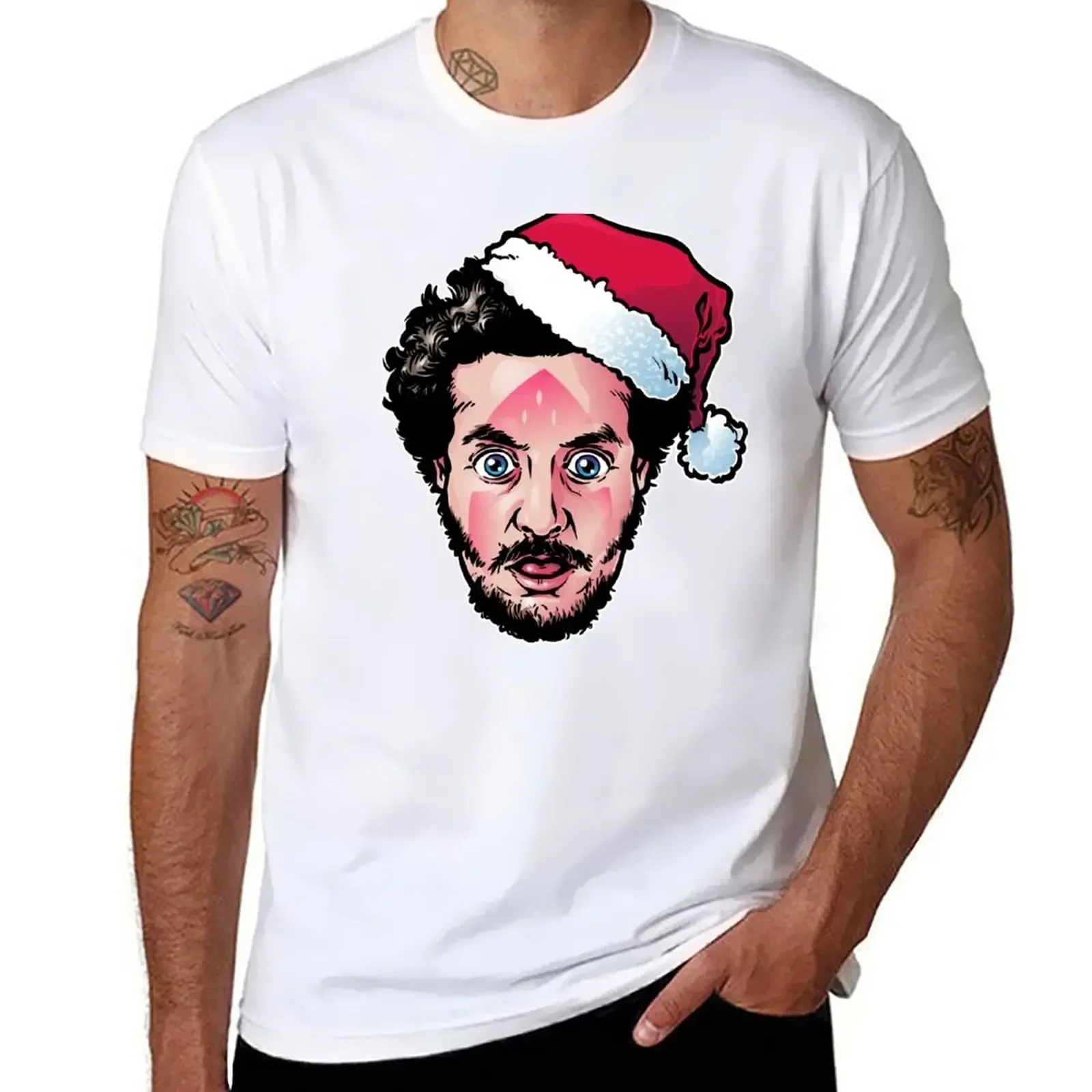 Marv-y Christmas T-Shirt shirts graphic anime clothes t shirt men 100℅ cotton