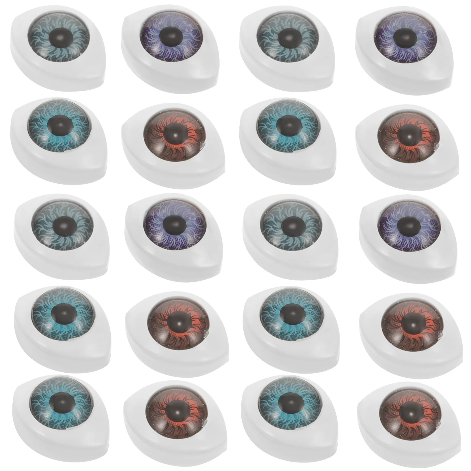 

100pcs Acrylic Eyeballs Simulated Eyes Pendant DIY Fake Accessories Durable Material Cartoon Round Projects
