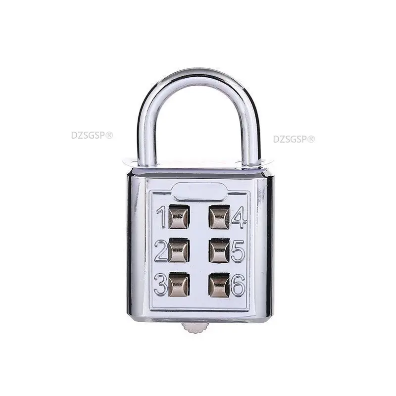 Zinc Alloy Waterproof Button Digital Password Lock Small Locker Luggage Household Lock Dormitory Anti-theft Lock Padlock