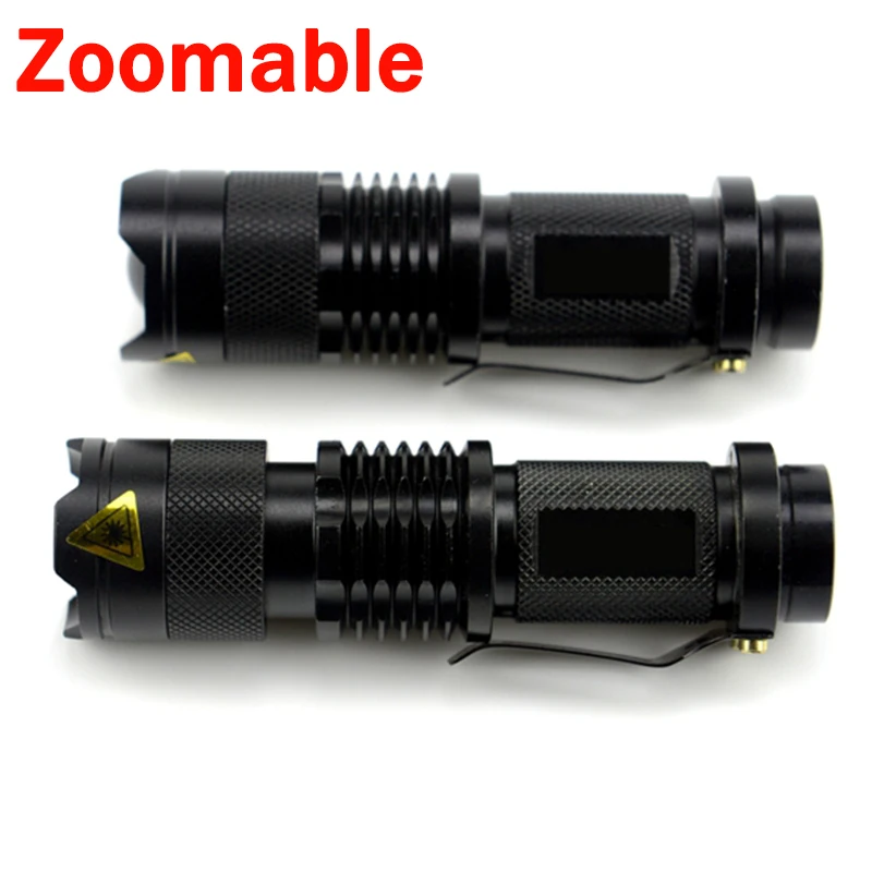 Mini Flashlights Pocket-sized Flashlight Zoomable Torch Waterproof Aluminum Alloy Flashlights Emergency Light Use AA Batteries