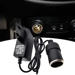 Practical Power Converter LED Charging Indicator Lightweight Power Plug Adapter 220V to 12V 1A Cigarette Power Converter