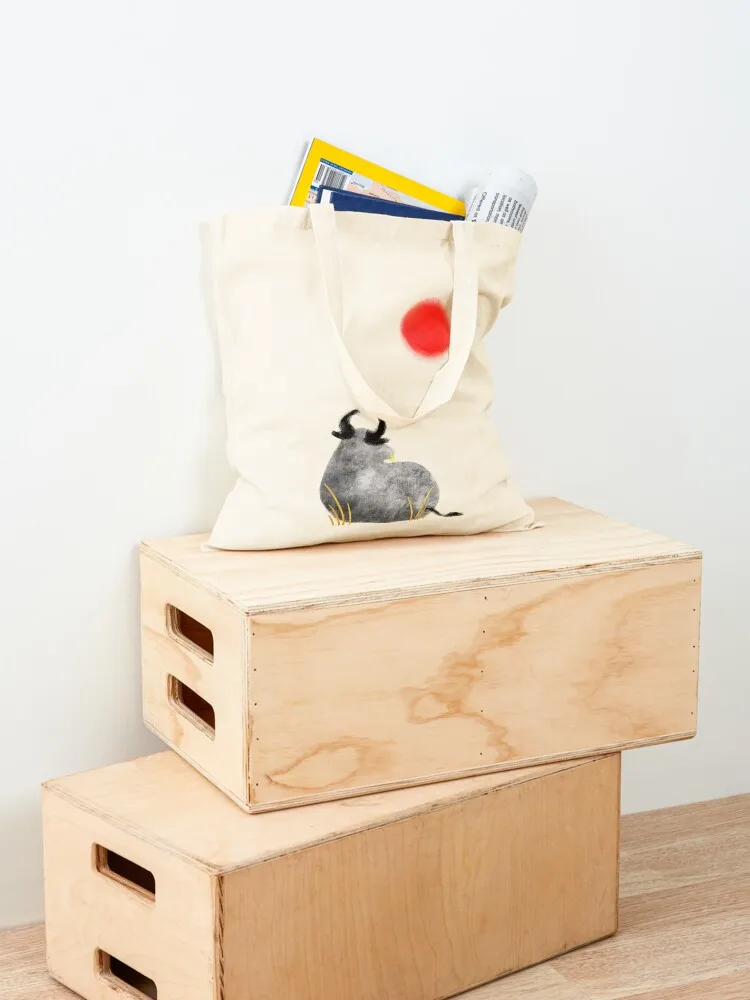 السنة القمرية الجديدة - Ox 2021 حقيبة حمل لحقيبة تسوق الشاطئ قماش التسوق النسائية #4