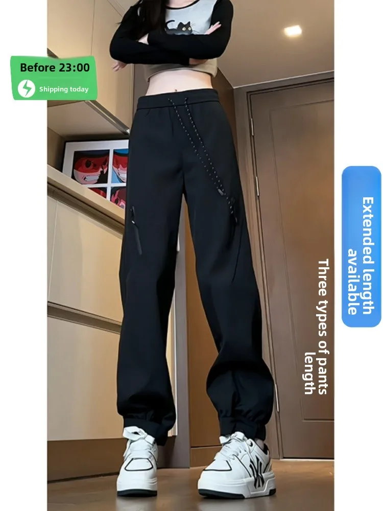 

Extended Length Men's Cargo Pants Straight Leg American Sle Casual Sports Trousers Loose Fit Low Waist Polyester Fiber