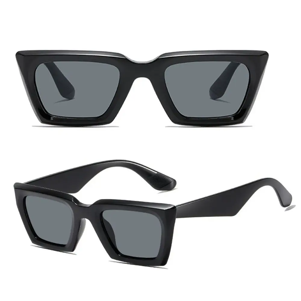 Punk Square Frame Sunglasses Sun-Protective Summer Decoration Black Shades Glasses Street Style Outdoor Accessories