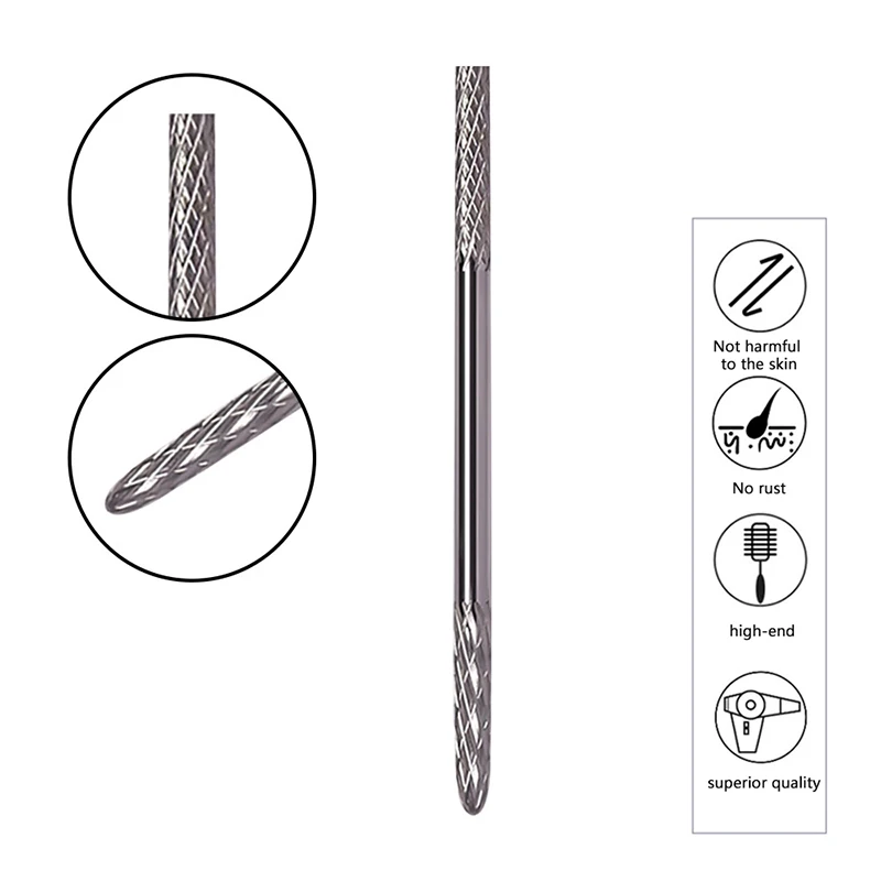 Double Heads Tungsten Carbid Nail Drill Bits Electric Manicure Tool 2 In 1 Milling Cutter For Nail EFile Nail Gel Polish Remover